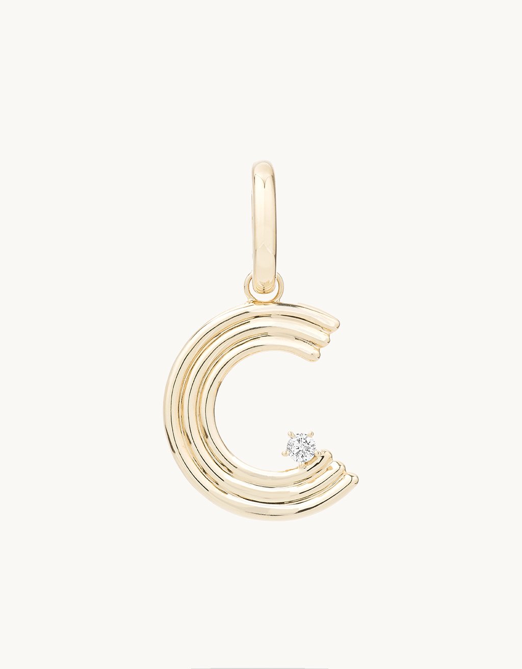 adina reyter groovy diamond initial charm (c)
