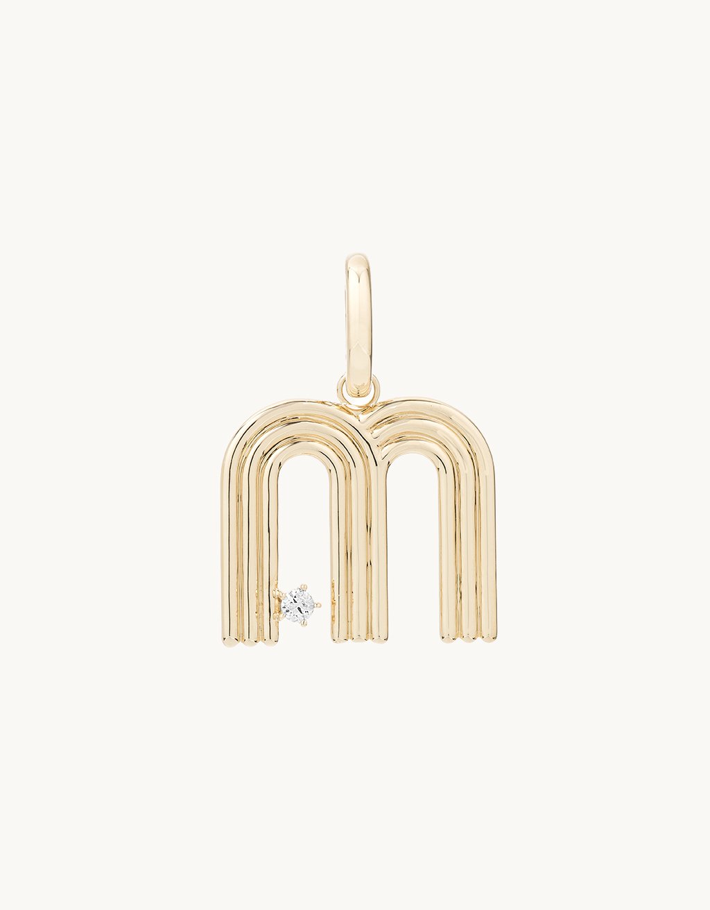 adina reyter groovy diamond initial charm (m)