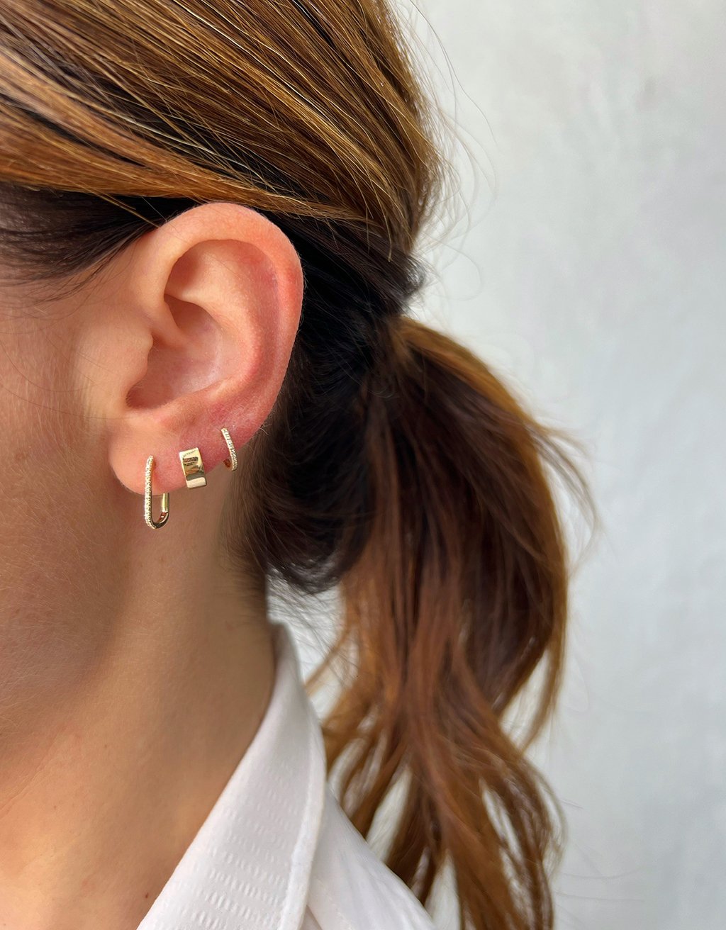 ef collection gold jumbo huggie earring