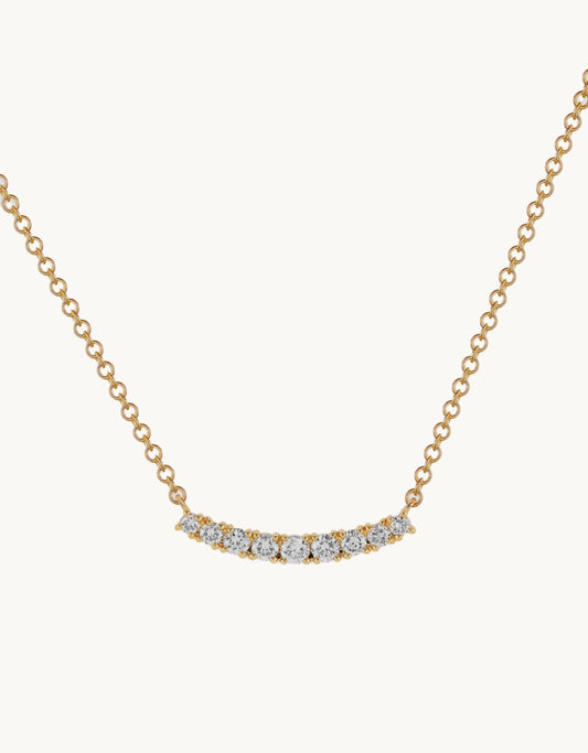 ef collection full cut diamond arc necklace