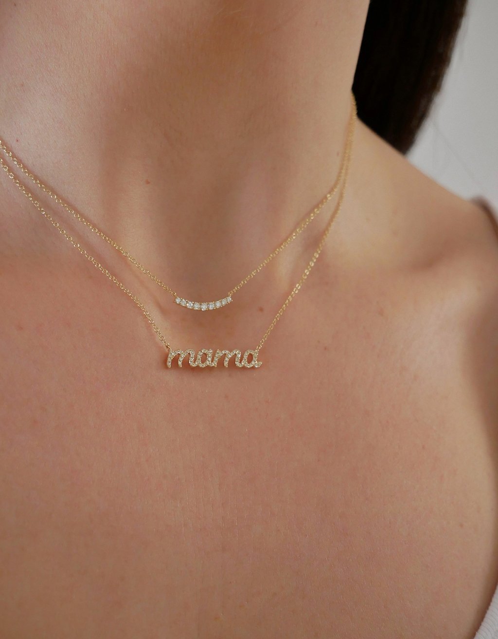 ef collection full cut diamond arc necklace