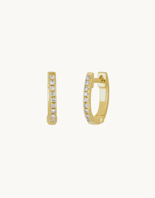 ef collection diamond mini huggie earring