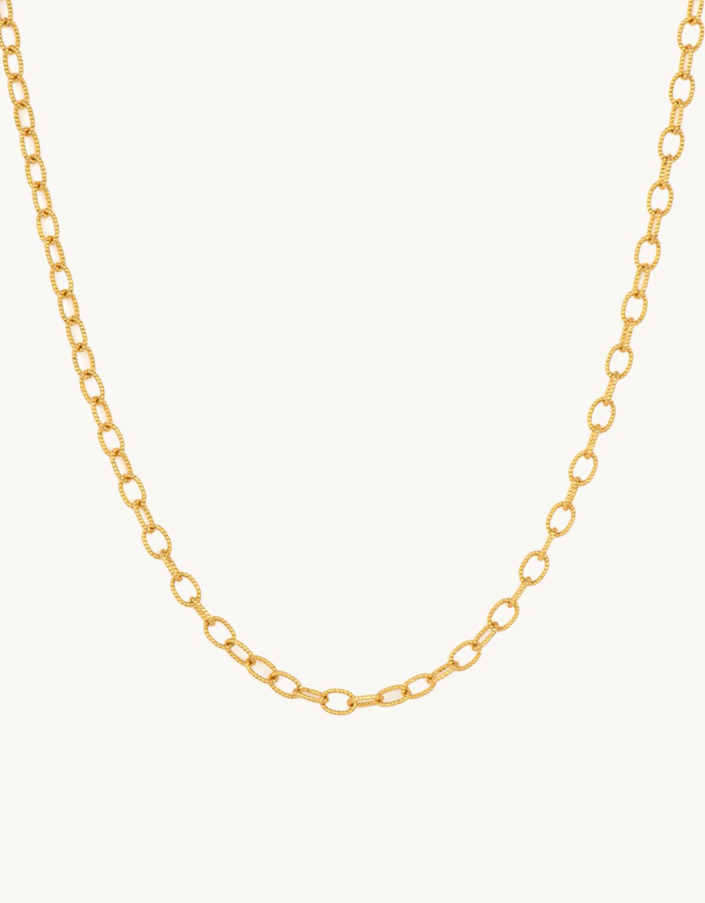 three stories Classic Medium Textured Oval Chain