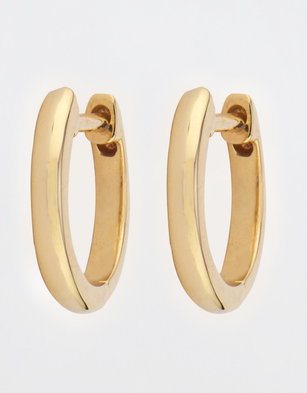 three stories Shiny Gold Hoops