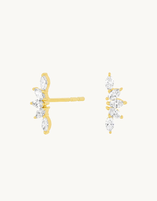 ef collection diamond marquise fan earring