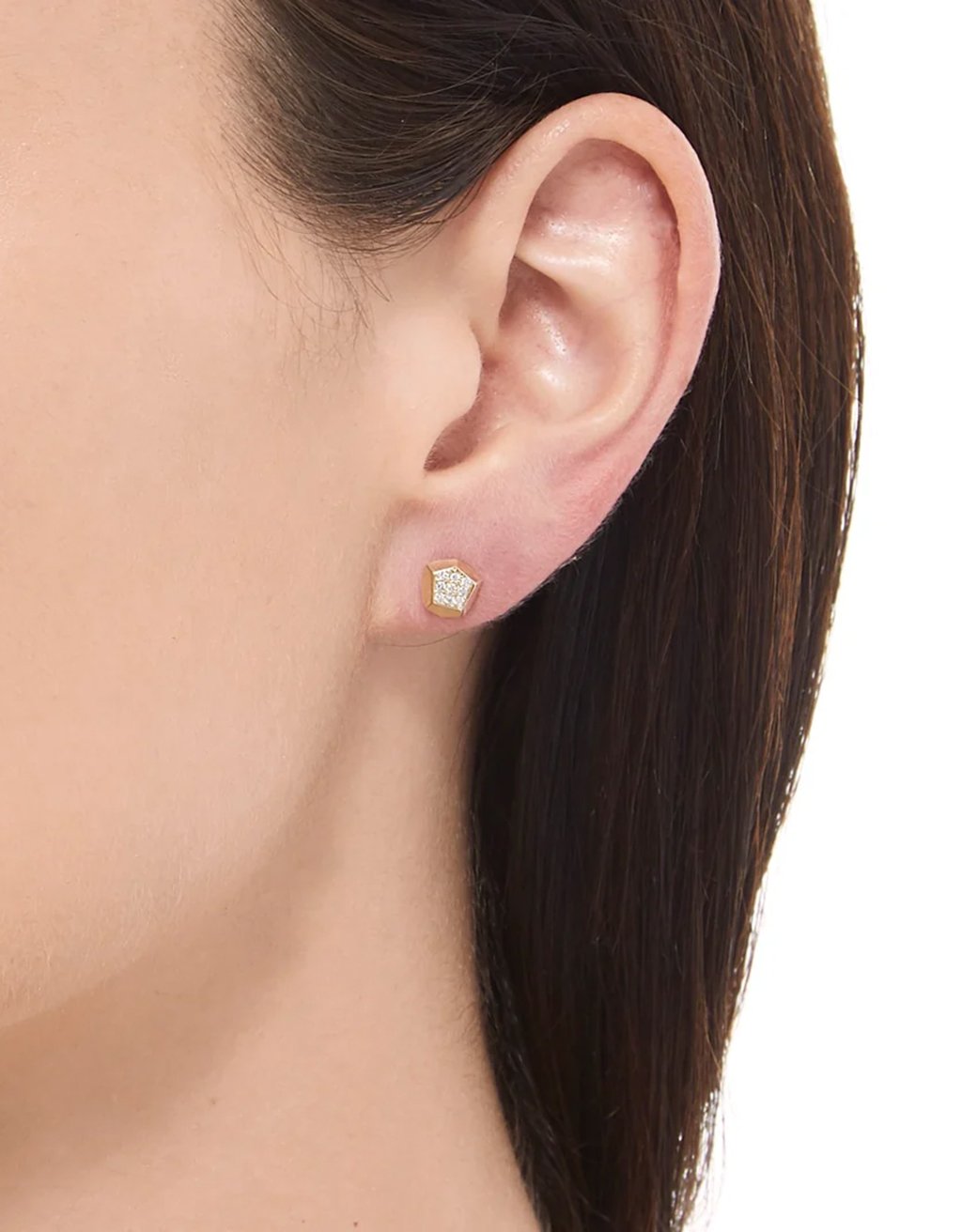 elisabeth bell pyrite stud earrings