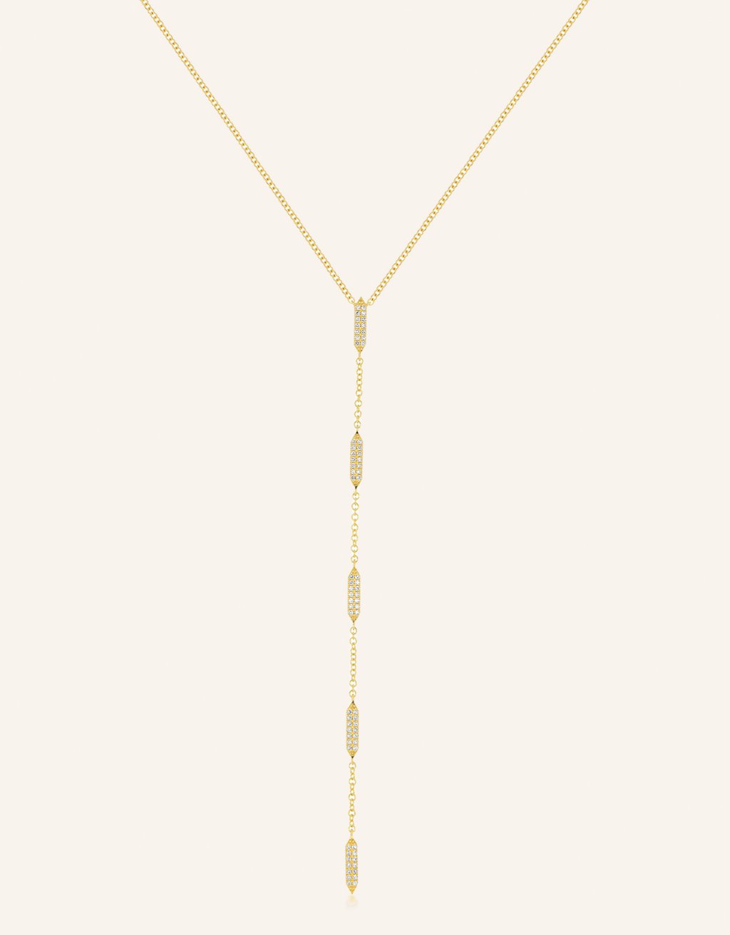 ef collection pave diamond lariat necklace