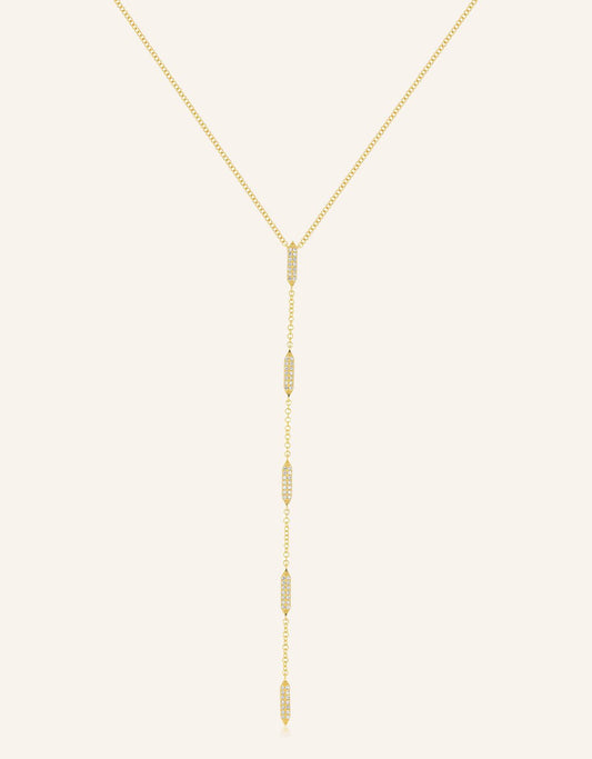 ef collection pave diamond lariat necklace