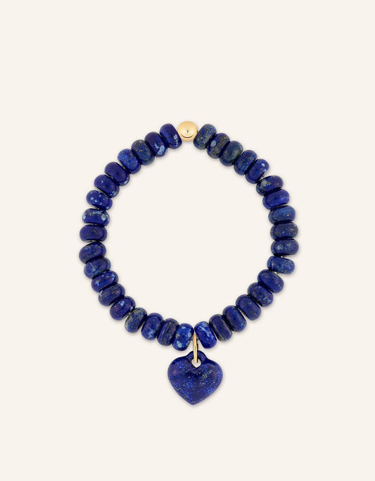 kate collins lapis lazuli heart charm bracelet