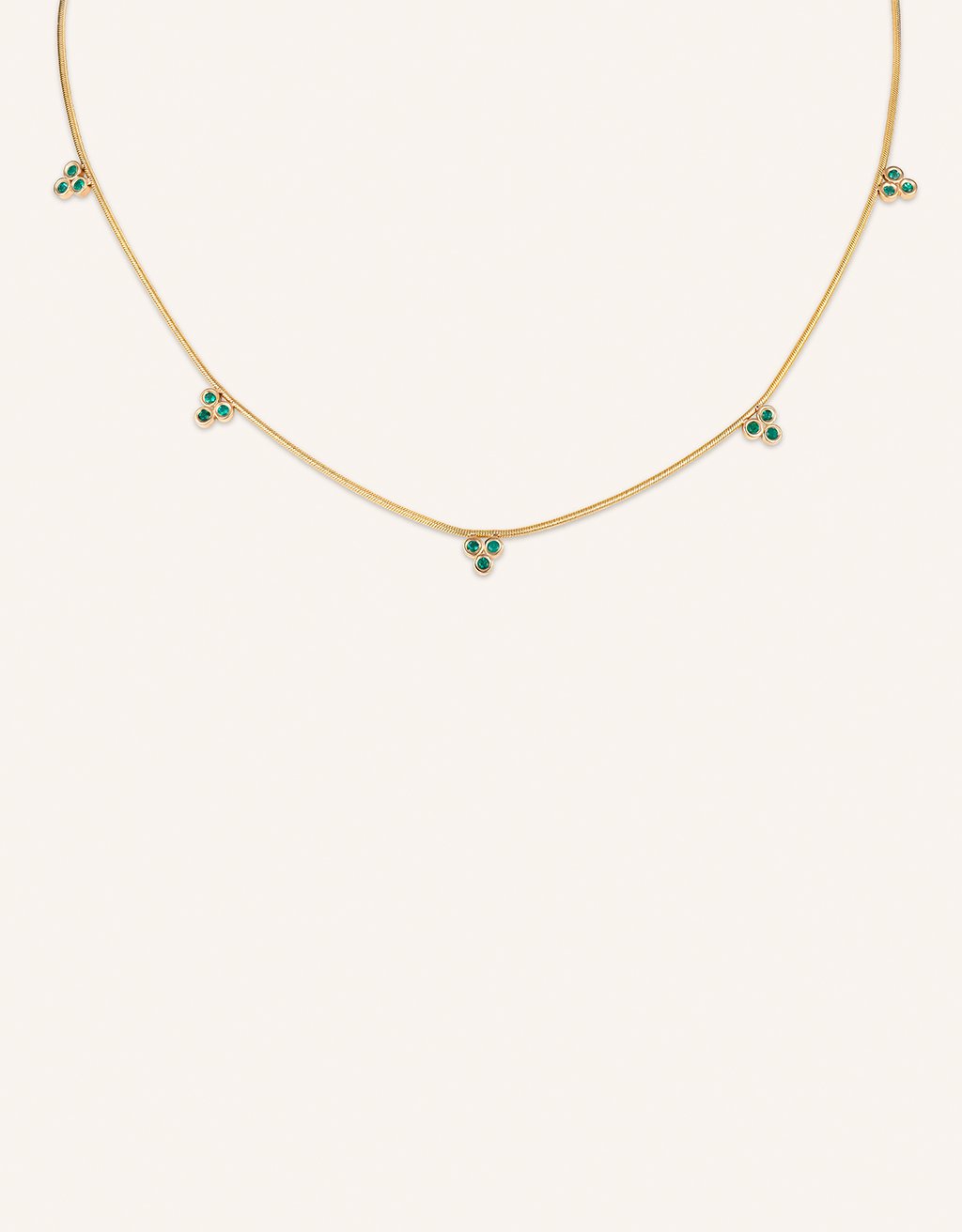 kate collins triple stone station necklace