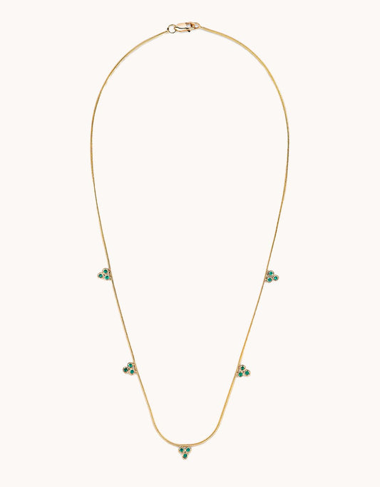 kate collins triple stone station necklace