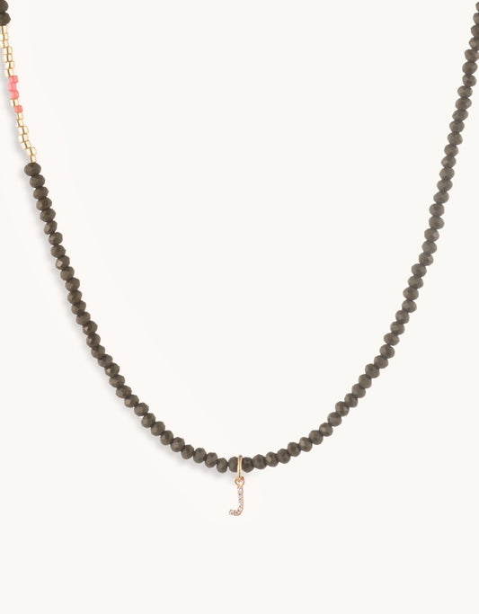 bbuble celeste letter necklace