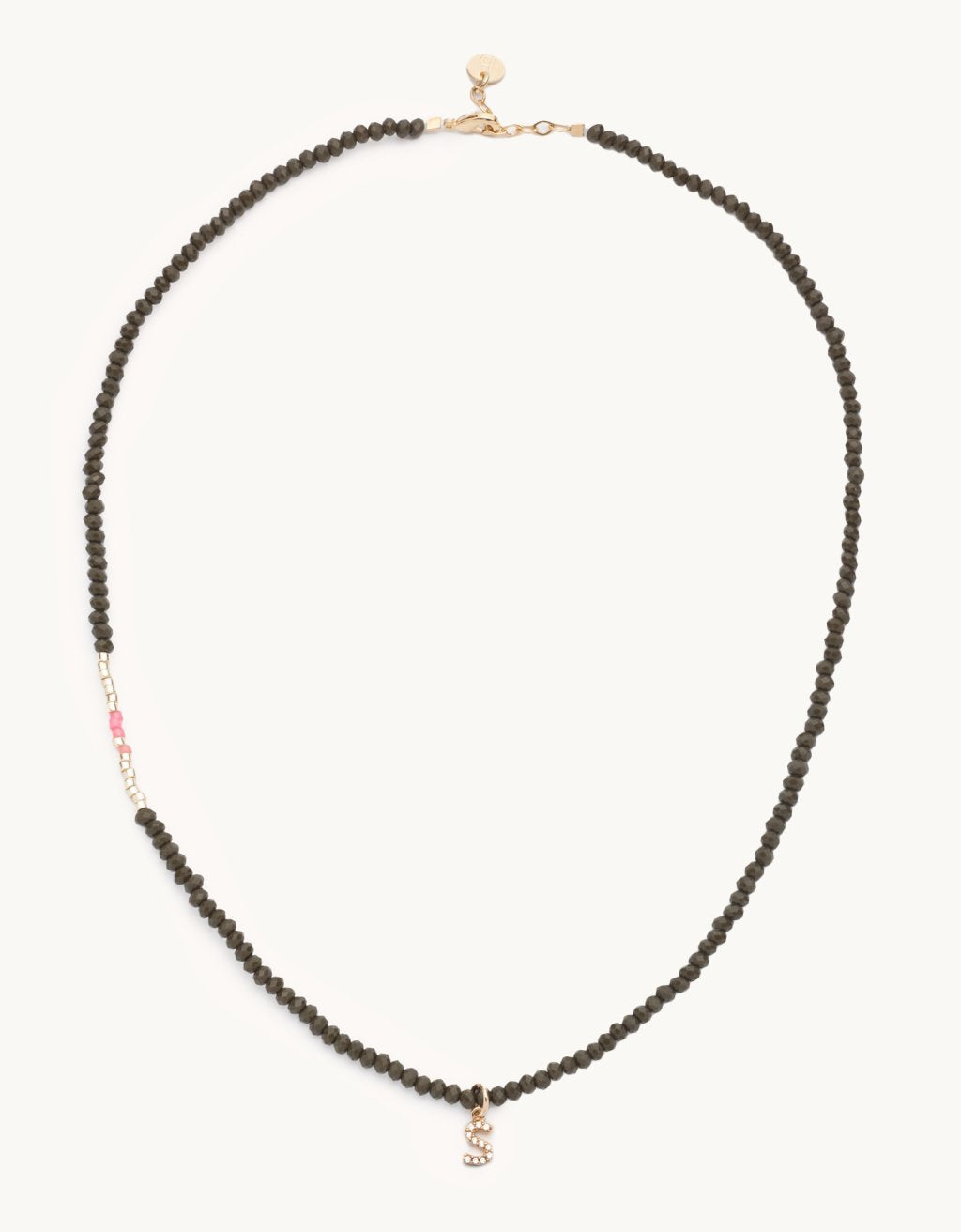 bbuble celeste letter necklace