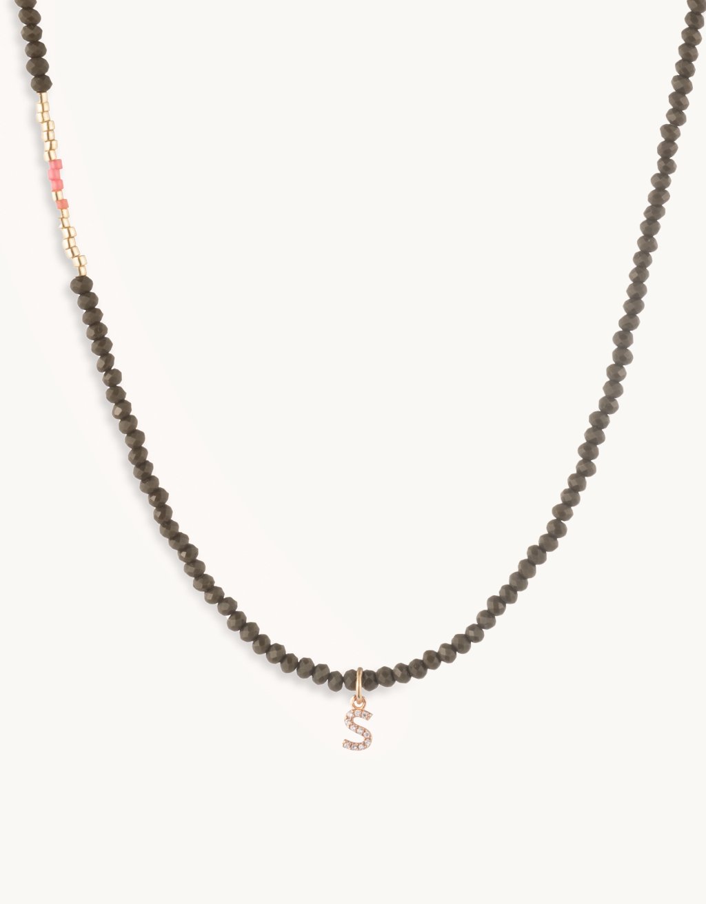 bbuble celeste letter necklace