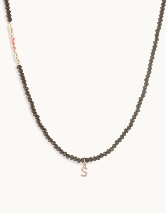 bbuble celeste letter necklace