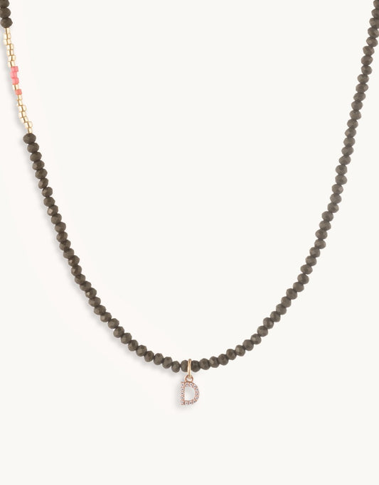 bbuble celeste letter necklace