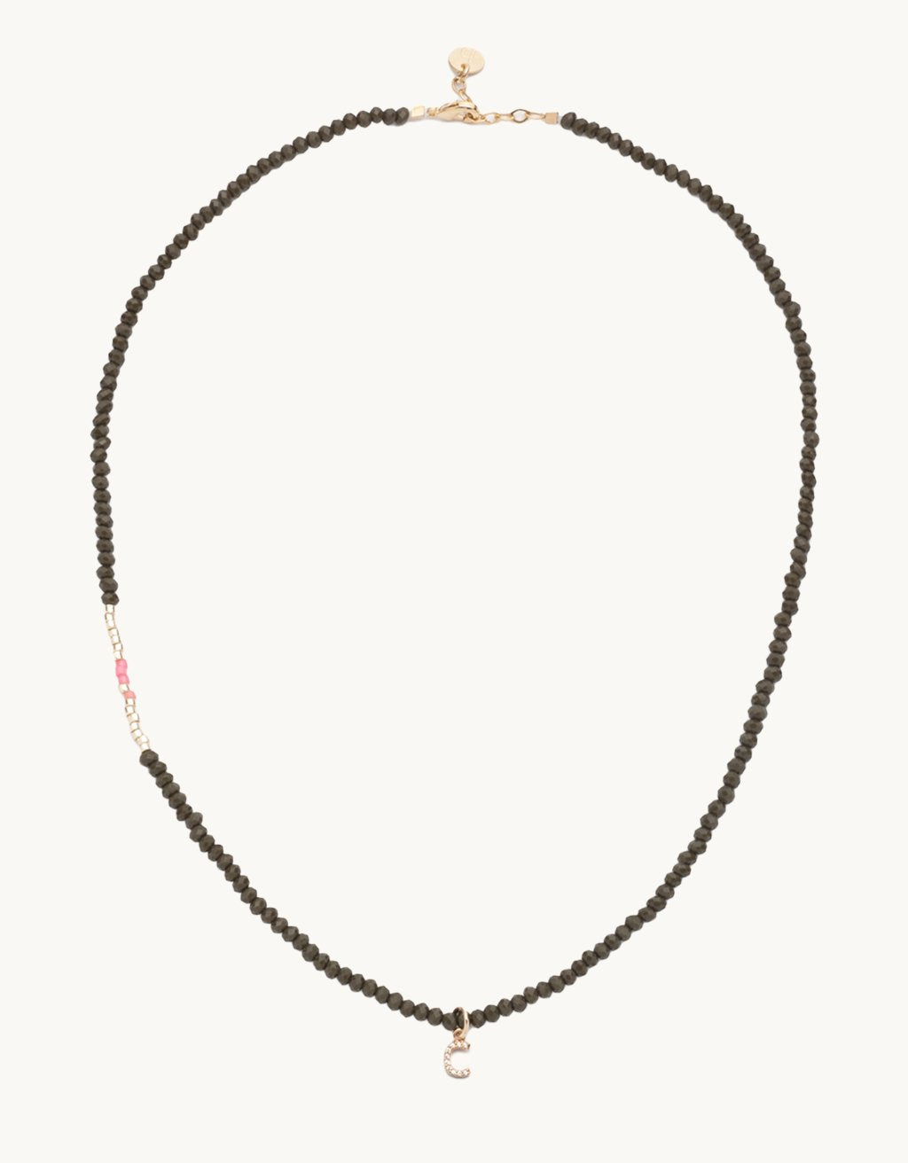 bbuble celeste letter necklace