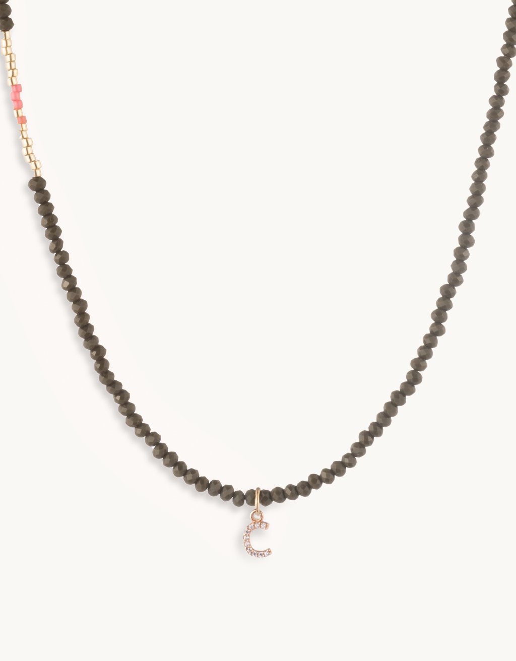 bbuble celeste letter necklace
