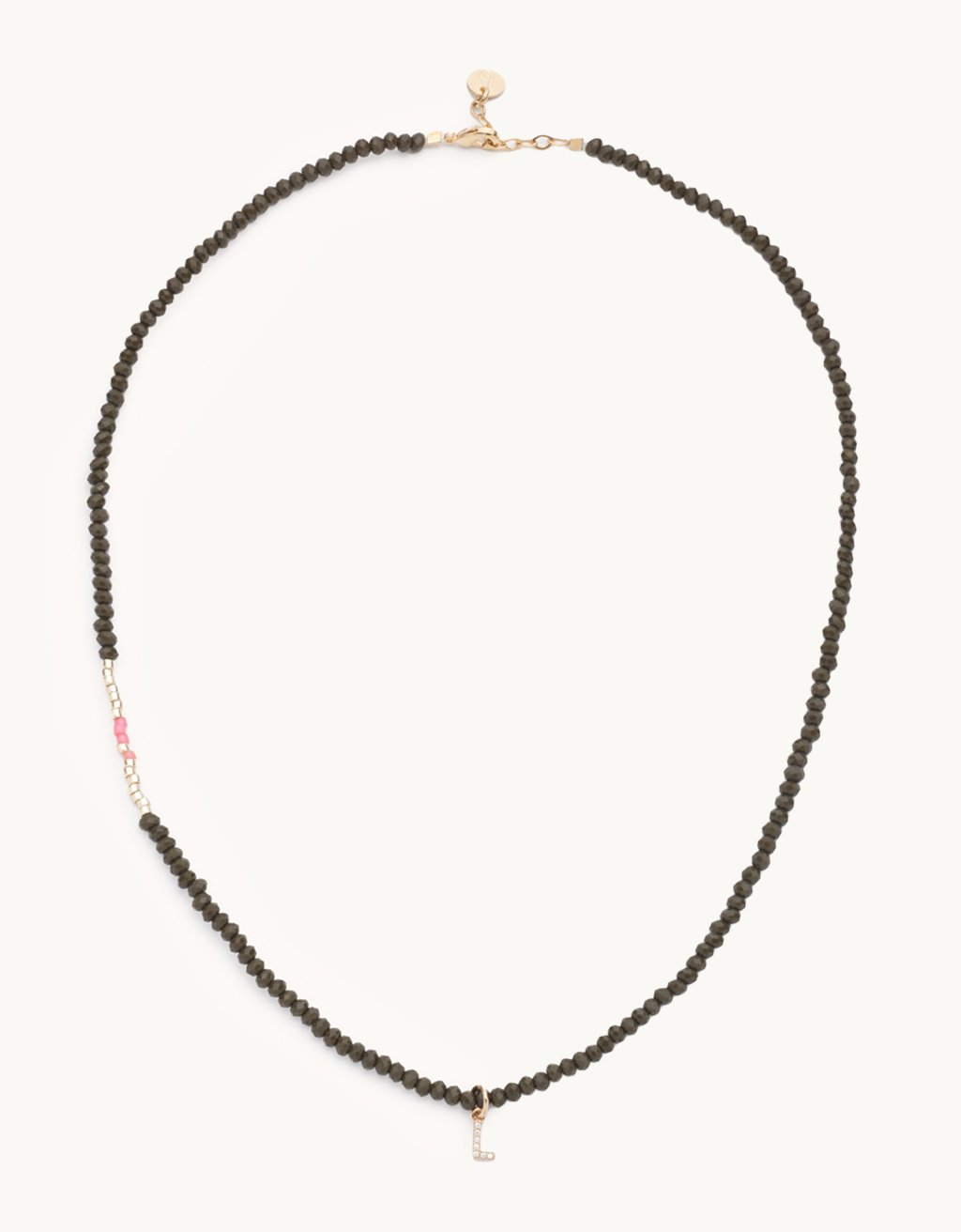 bbuble celeste letter necklace