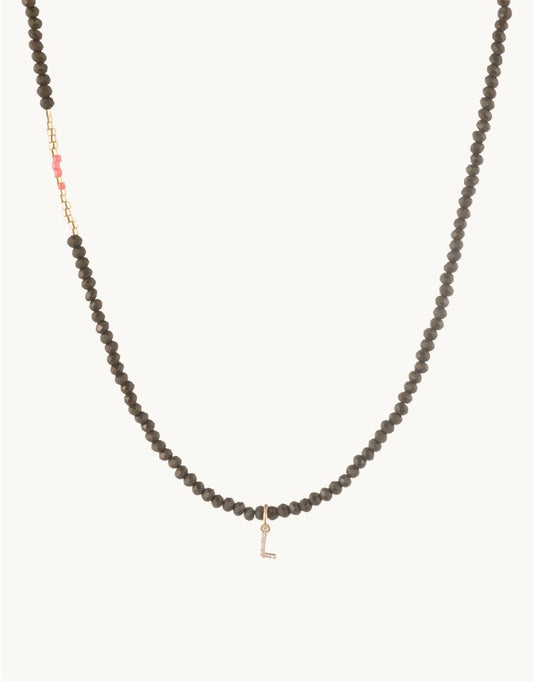 bbuble celeste letter necklace