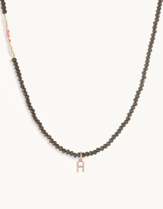 bbuble celeste letter necklace