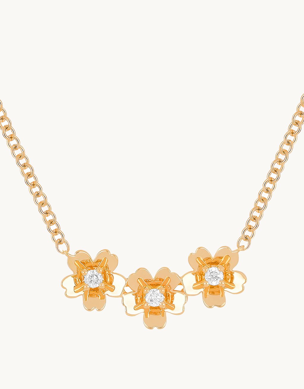 ef collection triple mini Cherry Blossom Necklace