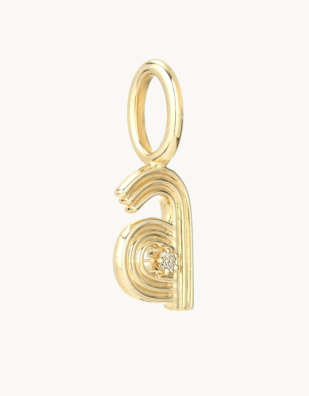 adina reyter groovy diamond mini initial charm (a)