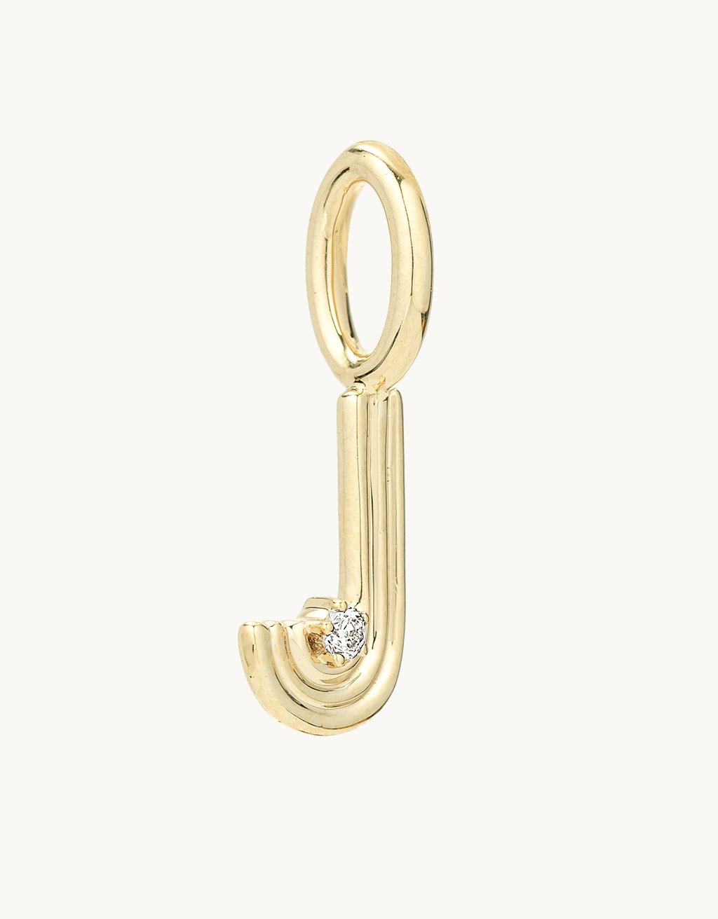 adina reyter groovy diamond mini initial charm (j)