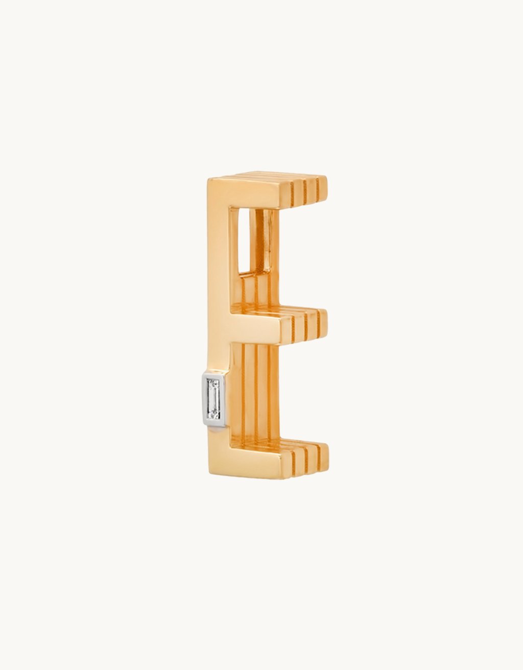 helena rose slide on ribbed chunky e initial