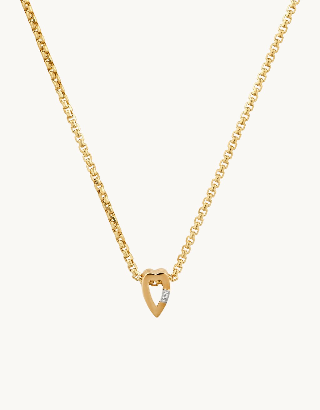 helena rose slide on ribbed mini heart charm