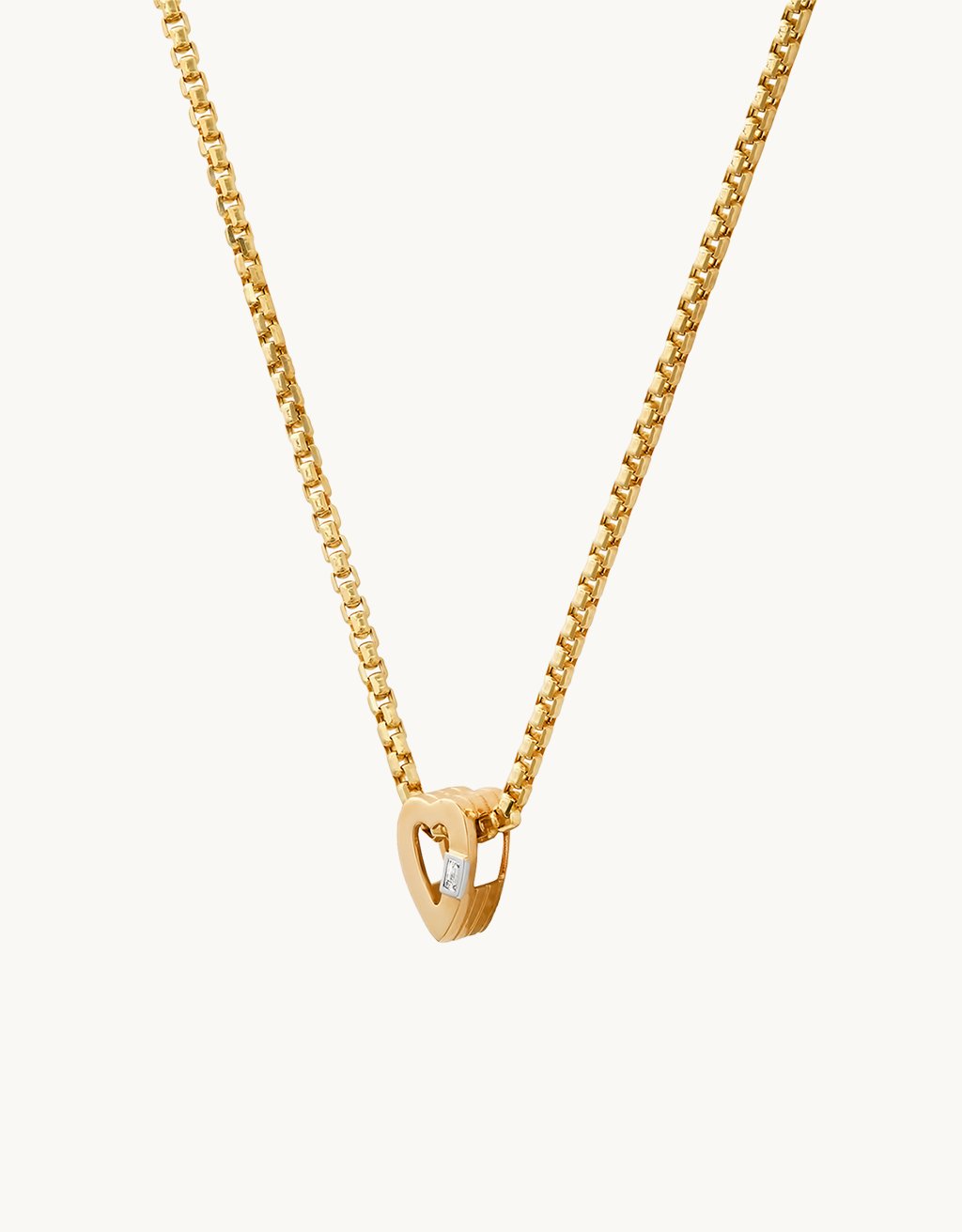 helena rose slide on ribbed mini heart charm