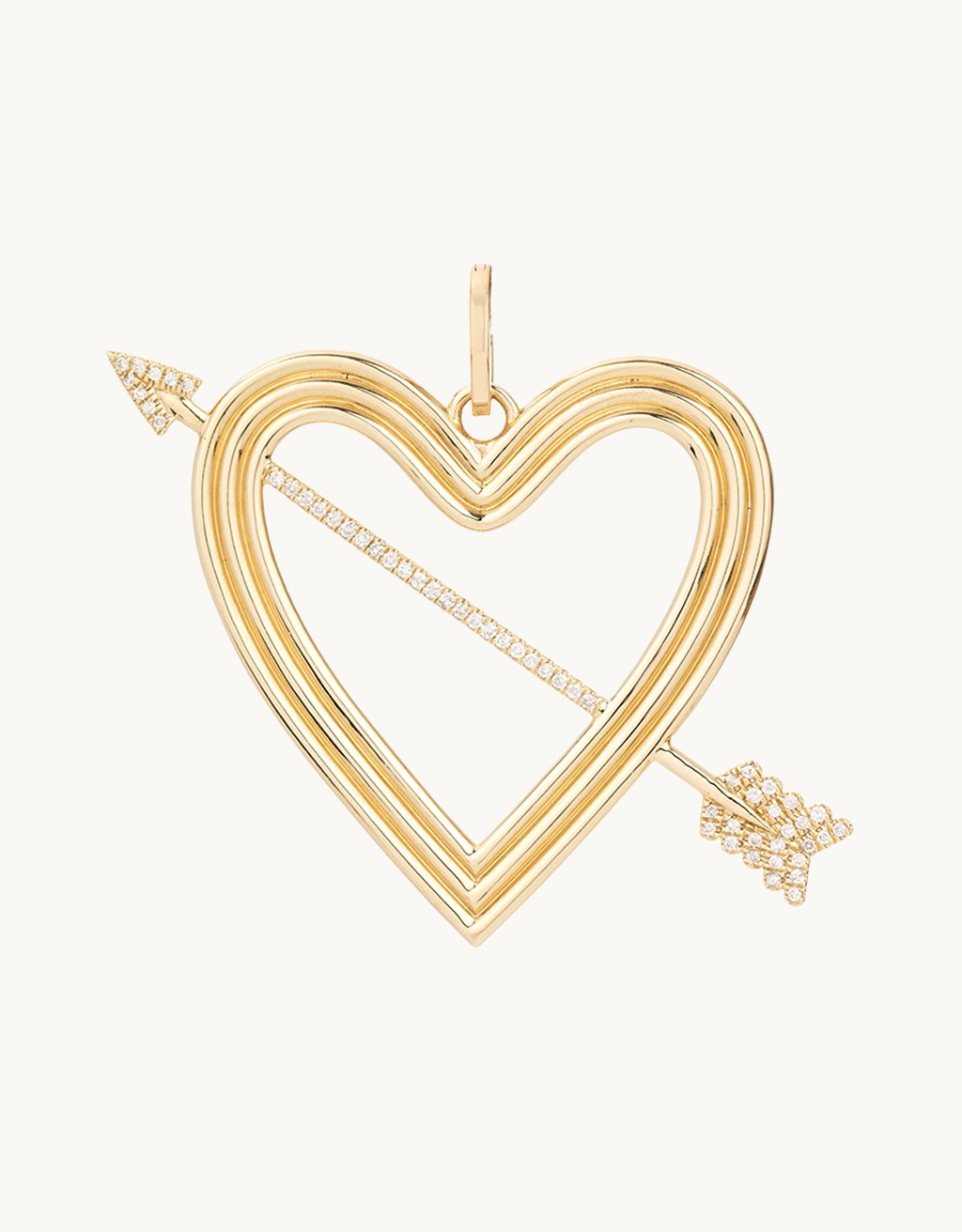 adina reyter Groovy XL Pavé Heart and Arrow Hinged Charm