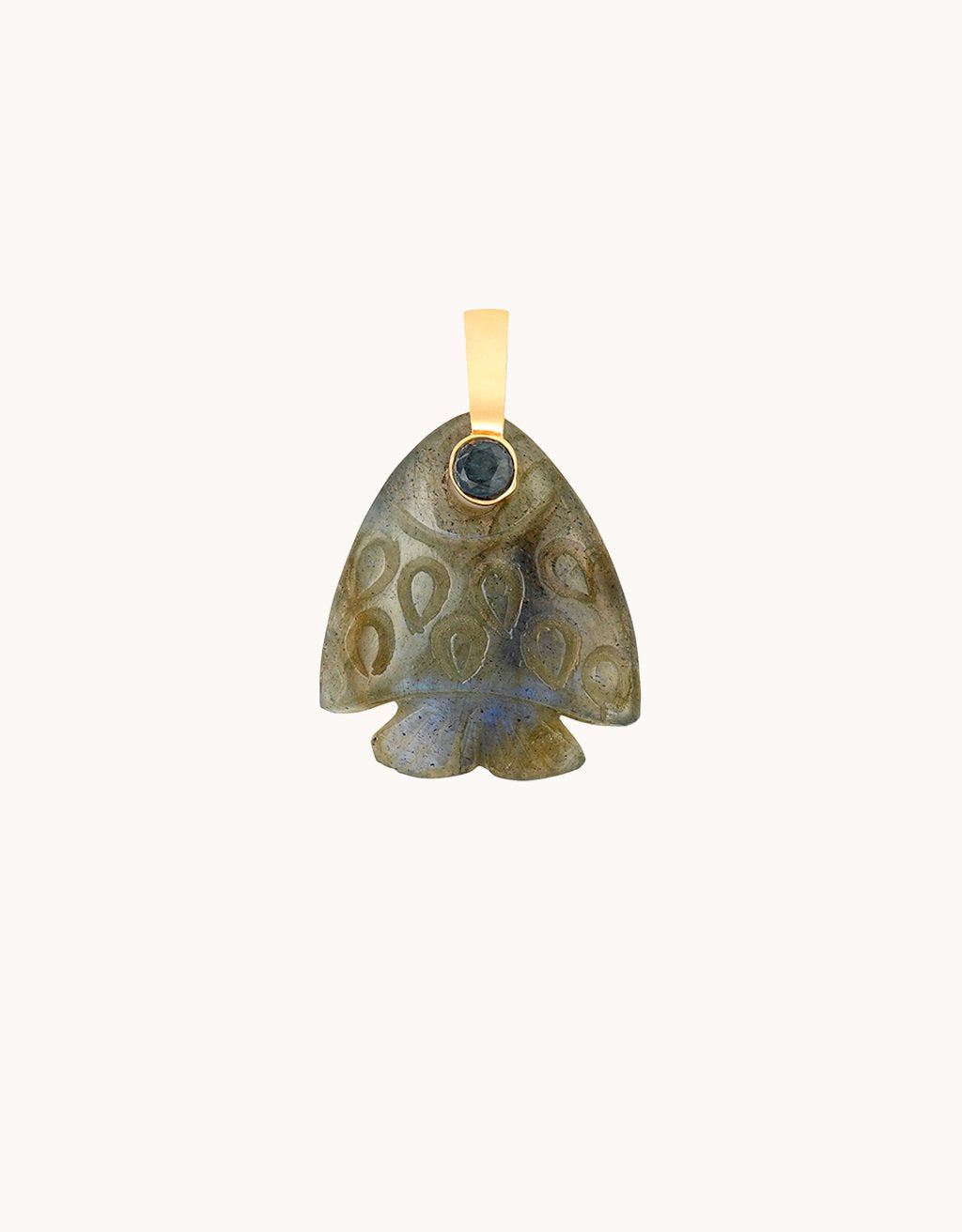 kate collins large fish charm with gemstone