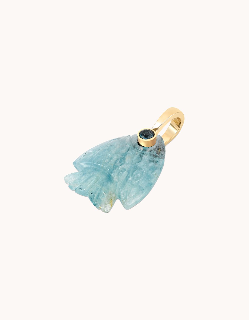 kate collins large fish charm with gemstone