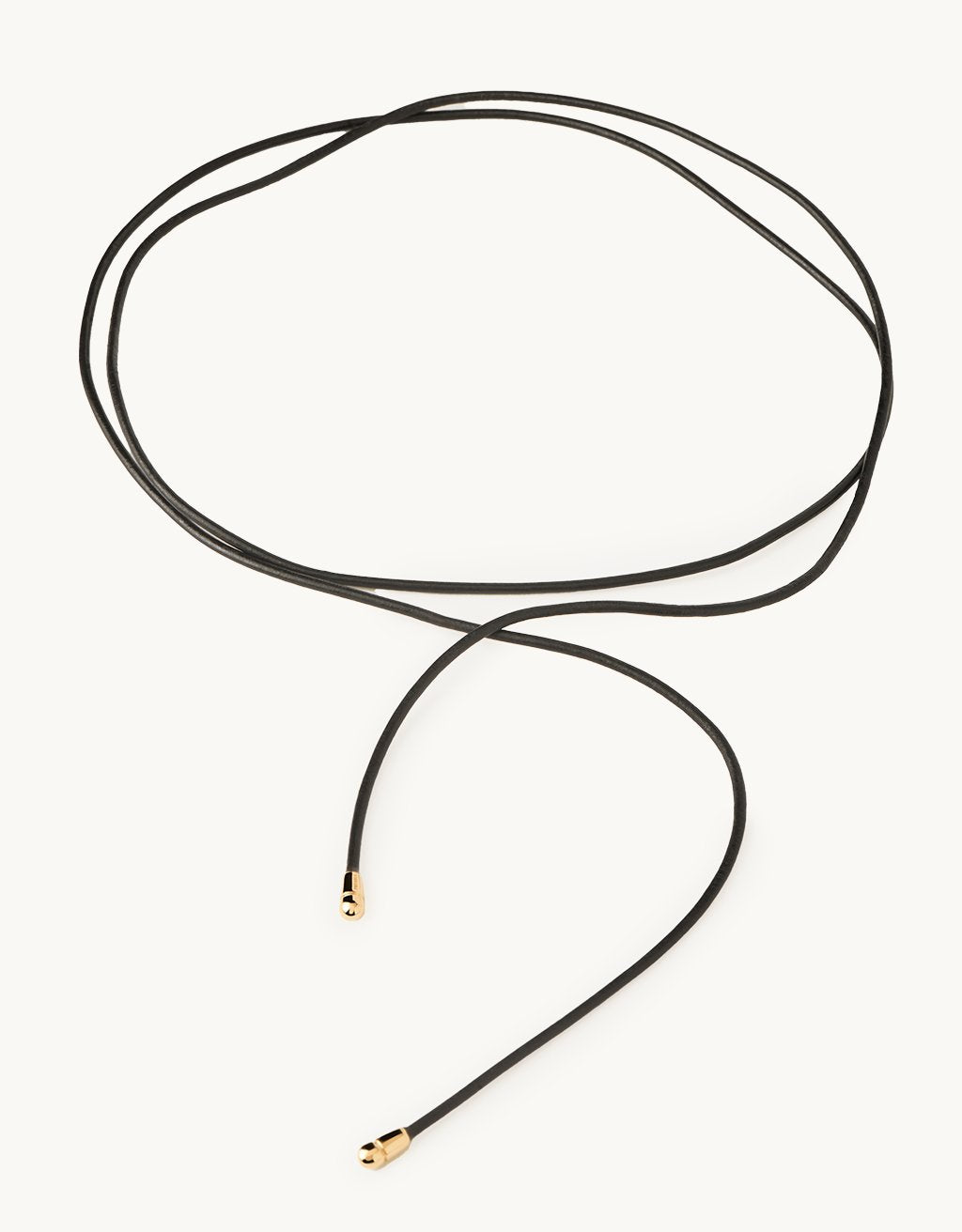 PDPAOLA Dana Leather Bow Necklace