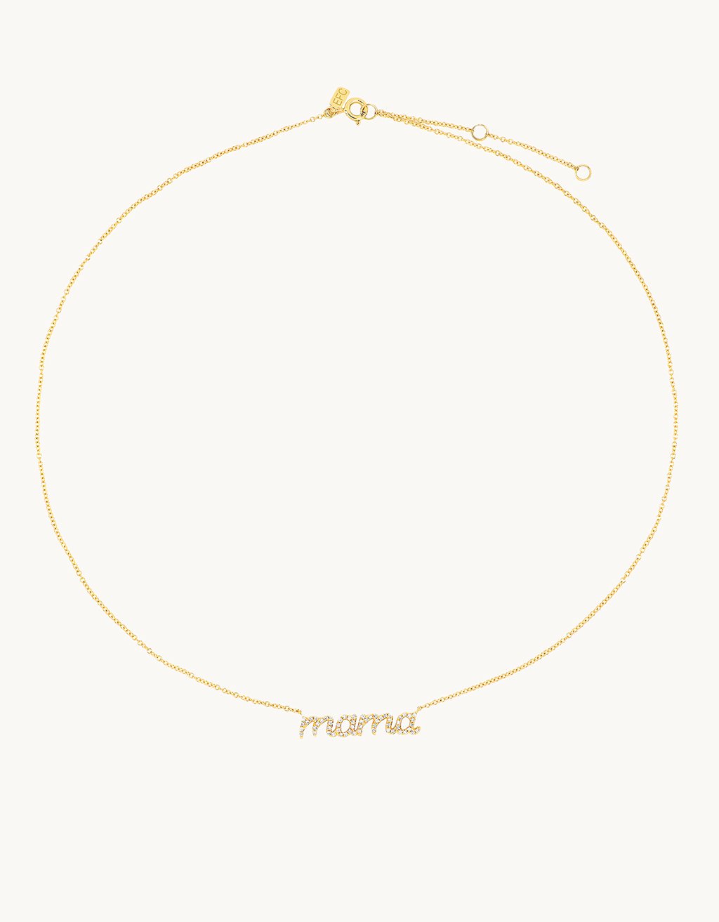 EF Collection Script Diamond Mama Necklace