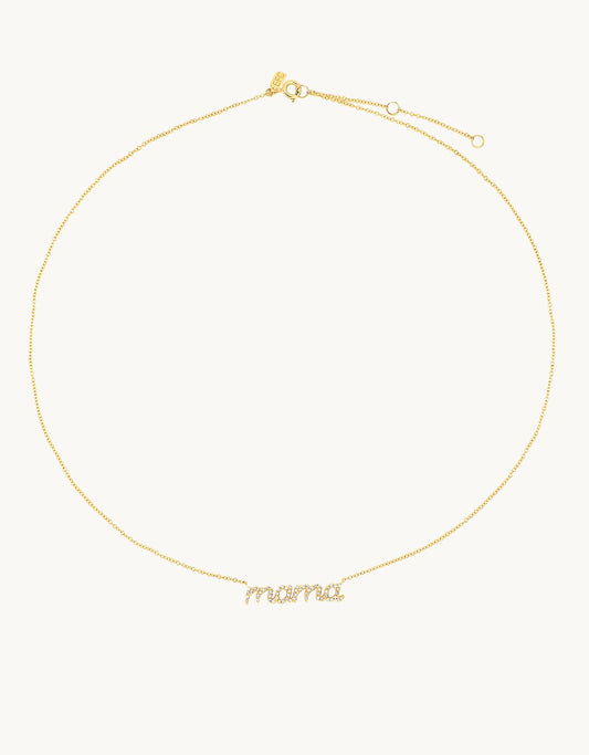 EF Collection Script Diamond Mama Necklace