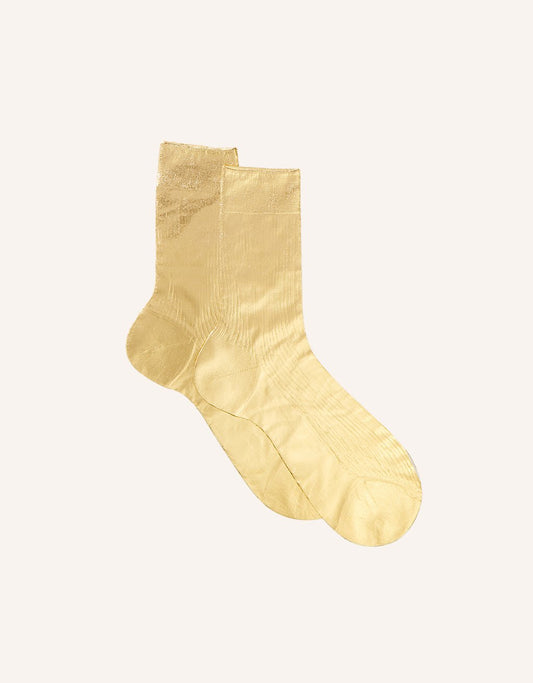 maria la rosa metallic silk socks