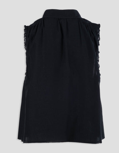 cotton silk voile top