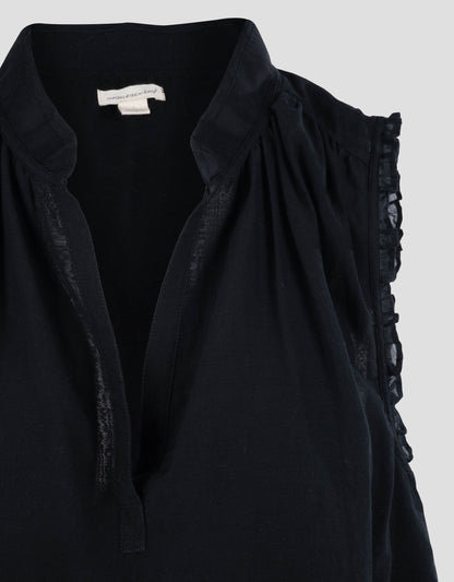 cotton silk voile top