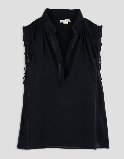 cotton silk voile top