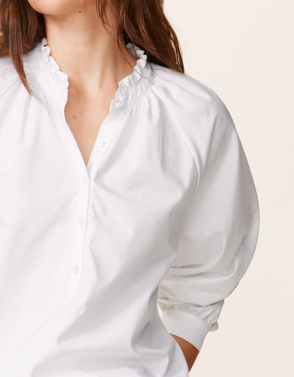 cotton ruffle blouse
