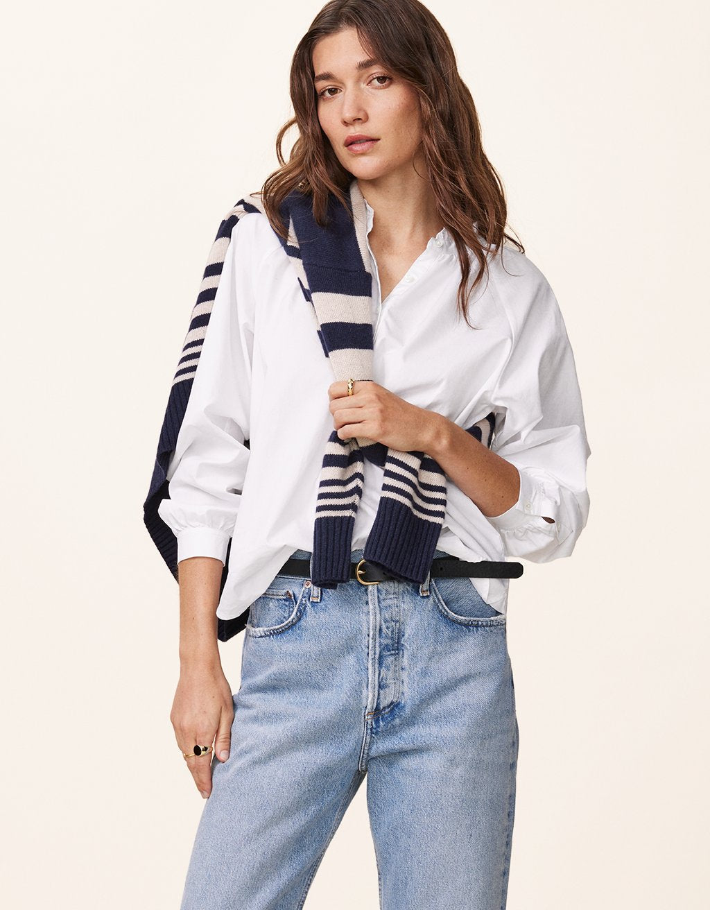 cotton ruffle blouse