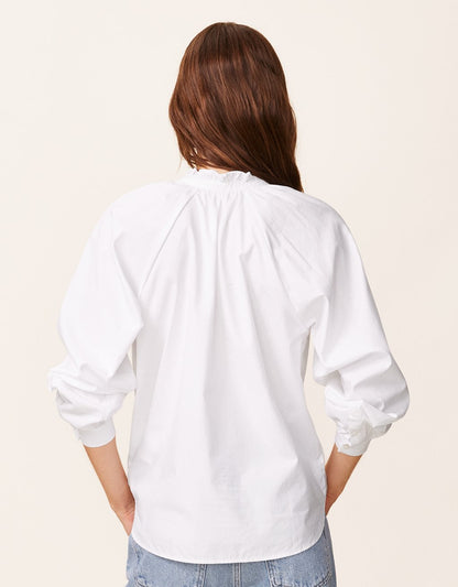 cotton ruffle blouse