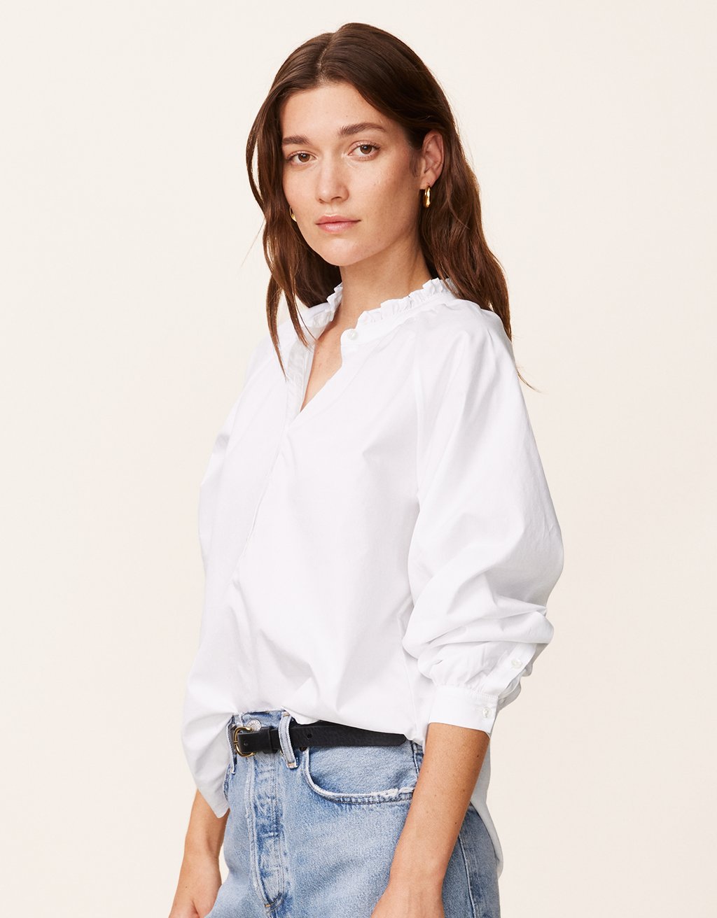 cotton ruffle blouse