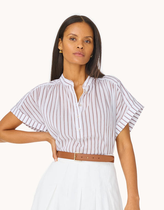 cotton silk popover top