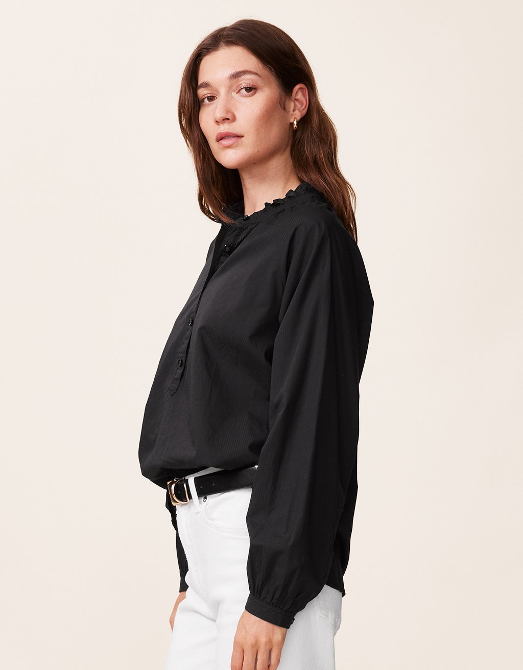 cotton ruffle blouse