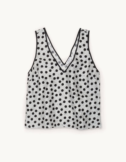 silk jacquard tank