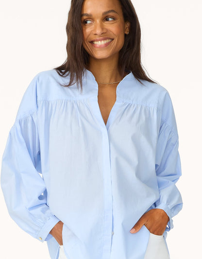 Cotton Voile Button Down Shirt