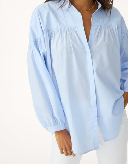 Cotton Voile Button Down Shirt